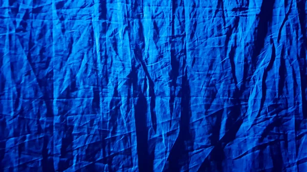 Fabric Blue Background Your Design Blue Ray Light Diagonally Illuminates — Stock Photo, Image