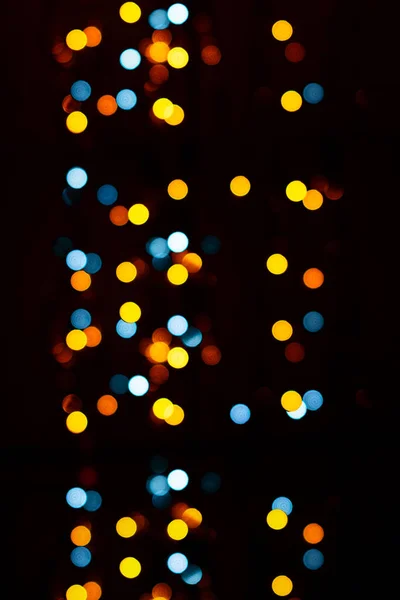 Abstraktní Pozadí Barevné Vánoční Stromeček Světly Bokeh Rozostřené — Stock fotografie