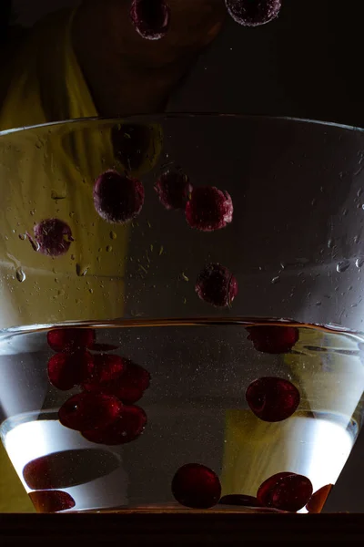 Cranberries Coquetel Perto — Fotografia de Stock