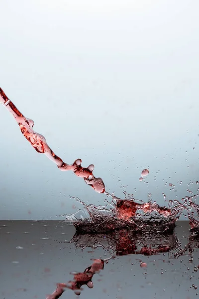 Wine Splash Gray Background Close — Stock Photo, Image