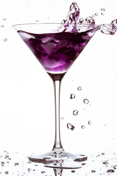 Cocktail Viola Vetro Bianco — Foto Stock