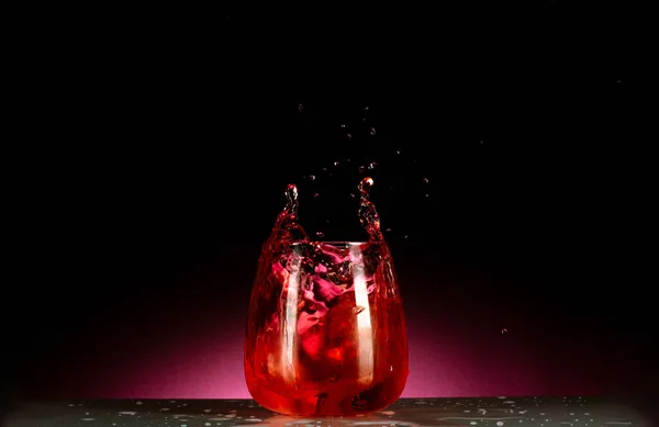 Cocktail Splashes Close Stock Image