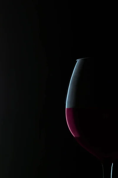 Verre Vin Rouge Sur Fond Noir Images De Stock Libres De Droits