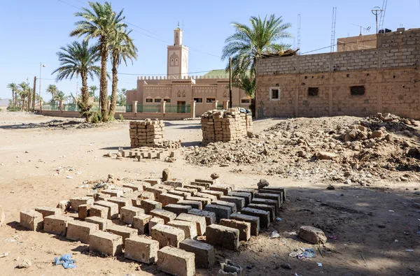 Maroc, vallée du Draa, Zagora, briques — Photo