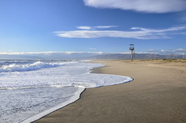 Torre de relógio de praia, Nijar (Espanha ) — Fotografia de Stock