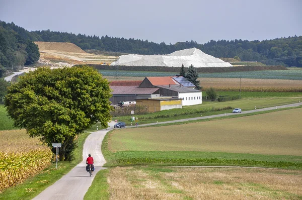 Rowerzysta (Bawaria, Niemcy) — Zdjęcie stockowe