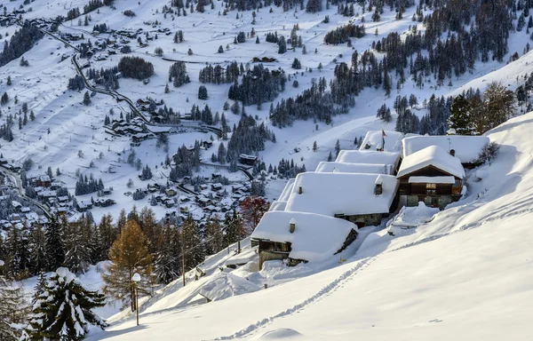 Village of Crest, Ayas valley (North Italy) — Stock Photo, Image