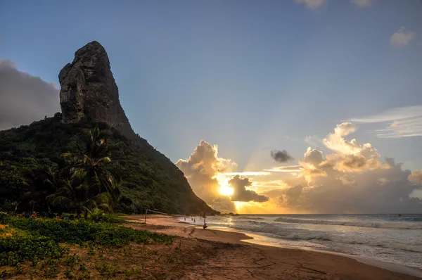 Morro pico, günbatımı, fernando de noronha, pernambuco (Brezilya mı