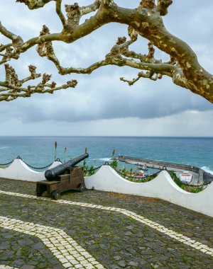 Cannons in Lajes das Flores, Azores archipelago (Portugal) clipart