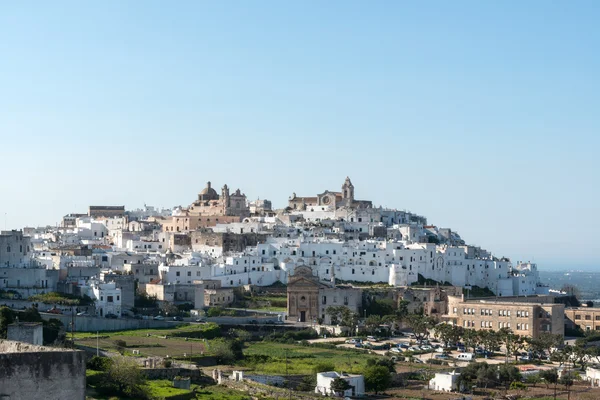 Widok starego miasta Ostuni (Włochy) — Zdjęcie stockowe