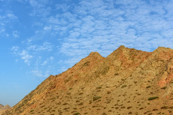 Batu karang di pantai dekat Jarziz saat matahari terbenam (Oman ) — Stok Foto