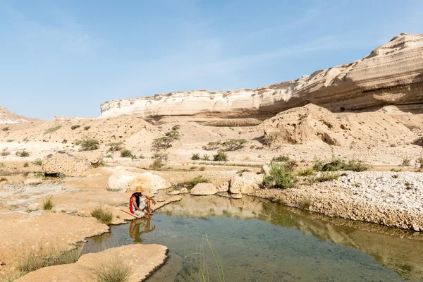 Cañón de Wadi Ash Shuwaymiyyah (Omán ) — Foto de Stock