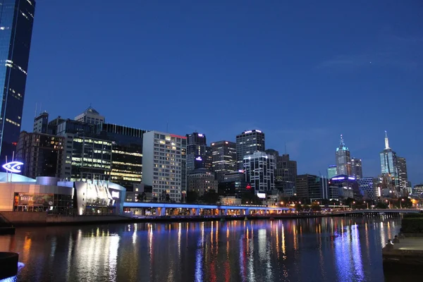 Night view of melbourne — стокове фото