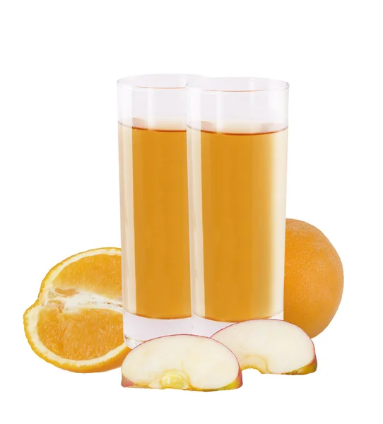 Portakal, elma suyu — Stok fotoğraf