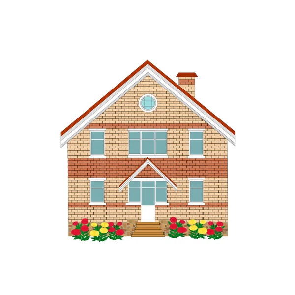 砖房子插图 — 图库矢量图片