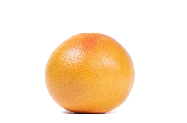 Reife Grapefruit Und Ihre Scheiben Isoliert Auf Weißem Hintergrund — Stockfoto