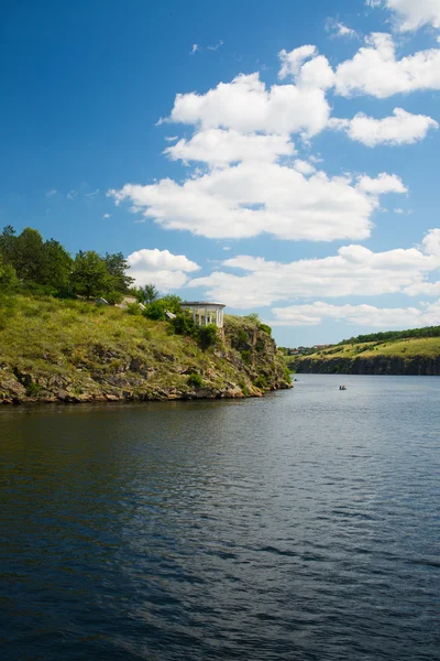 Landscape on the river Dnepr — Stock Photo, Image