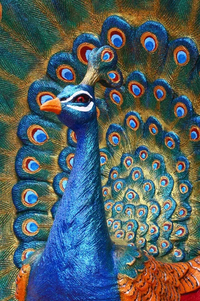 renkli tavuskuşu heykel