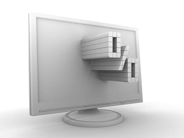 LCD computer monitor — Stock Photo, Image