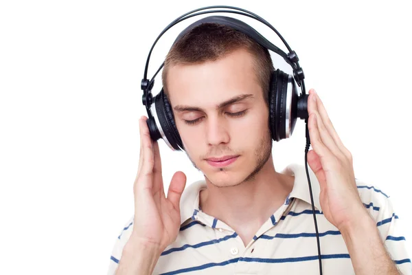 Teenager listening to music — Stock Photo, Image