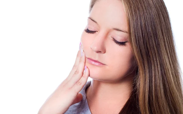 Woman with toothache — Stock Photo, Image