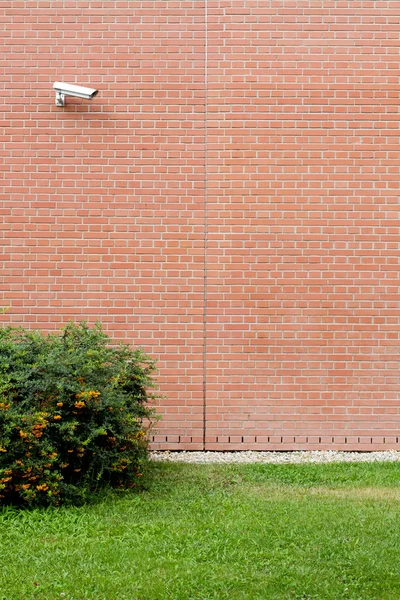 Stone wall with camera — Stock Photo, Image