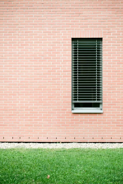 Pared de piedra con ventana — Foto de Stock