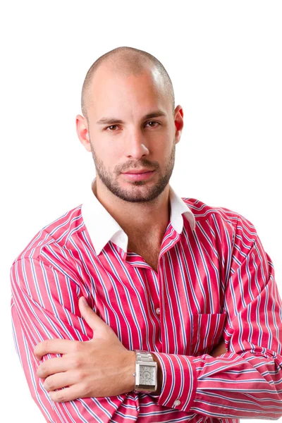 Man in a pink shirt — Stock Photo, Image