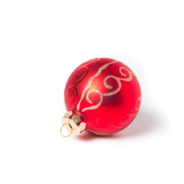 Bola roja de Navidad — Foto de Stock