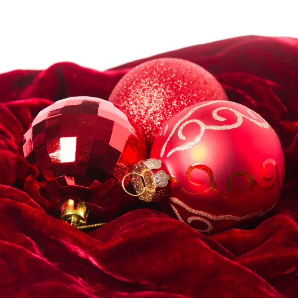 Palle rosse di Natale — Foto Stock