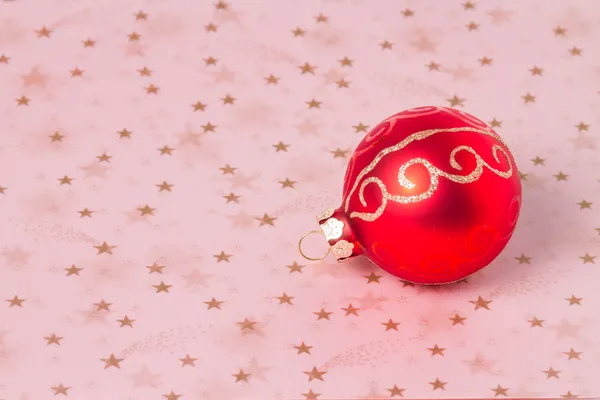 Palla di Natale rossa — Foto Stock