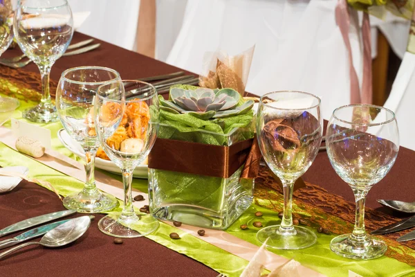 Ensemble de table pour un dîner de mariage — Photo