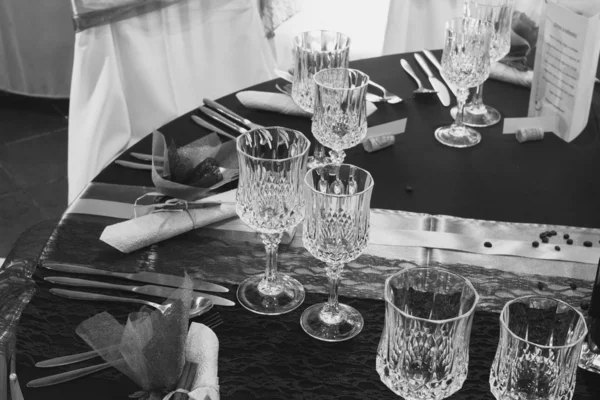 Стол для свадебного ужина — стоковое фото