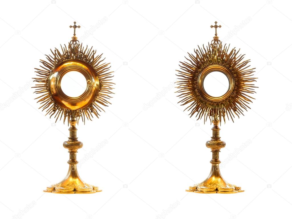 Vaso litúrgico monstrance oro 2023