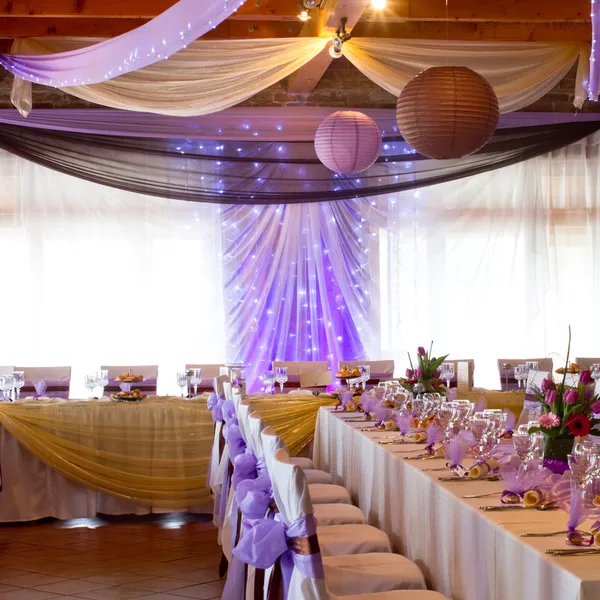 Lugar de la boda con decoraciones — Foto de Stock