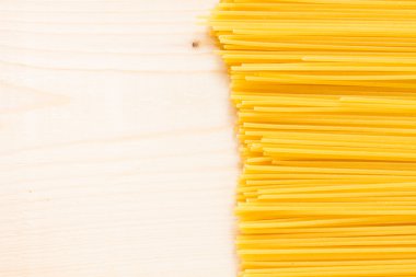 Spagetti ahşap zemin - Üstten Görünüm