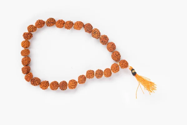 Face Rudraksha Seeds Subarni Mala Bracelet Panchmukhi Rudraksha Seeds Subarni — стоковое фото