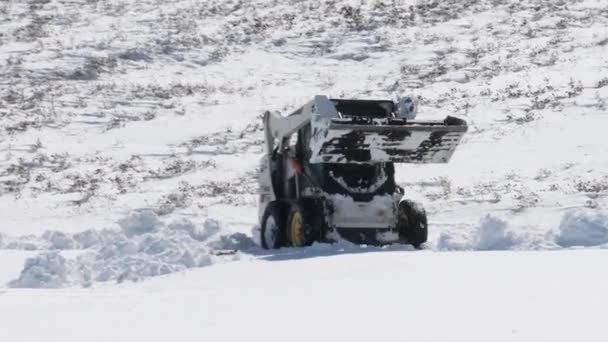 Калгари Альберта Канада Апреля 2022 Года Bobcat S570 Skid Steer — стоковое видео