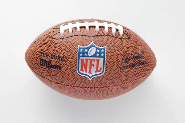 Calgary Alberta Canada Aug 2022 Wilson Nfl Duke Football White — Foto Stock