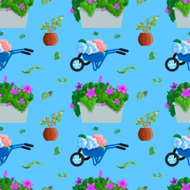 Tramvaylı, mavi, pürüzsüz desen. Balkon kapları