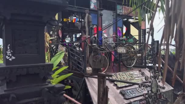 Bali Indonesië November 2021 Schilderachtige Antiekwinkel Canggu Hoge Kwaliteit Beeldmateriaal — Stockvideo