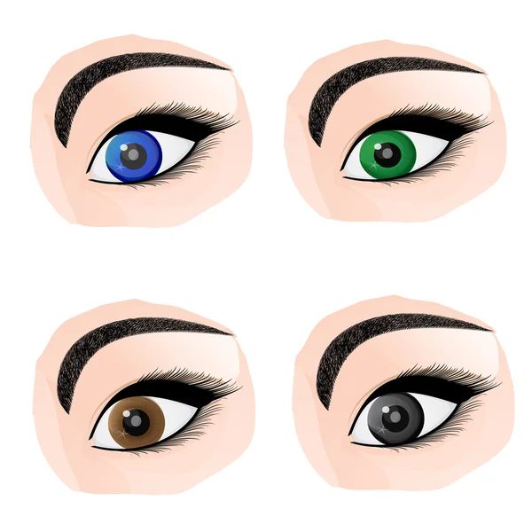 Набір різних кольорових очей — стоковий вектор
