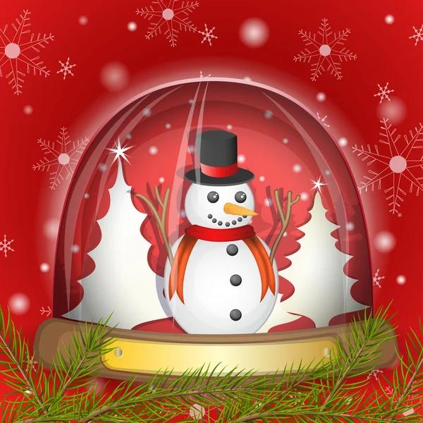 Snowman background — Stock Vector