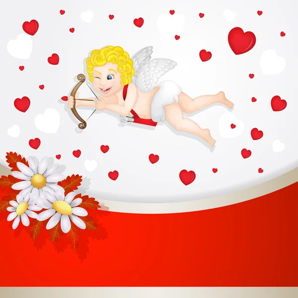 Cupidon untuk hari valentine - Stok Vektor