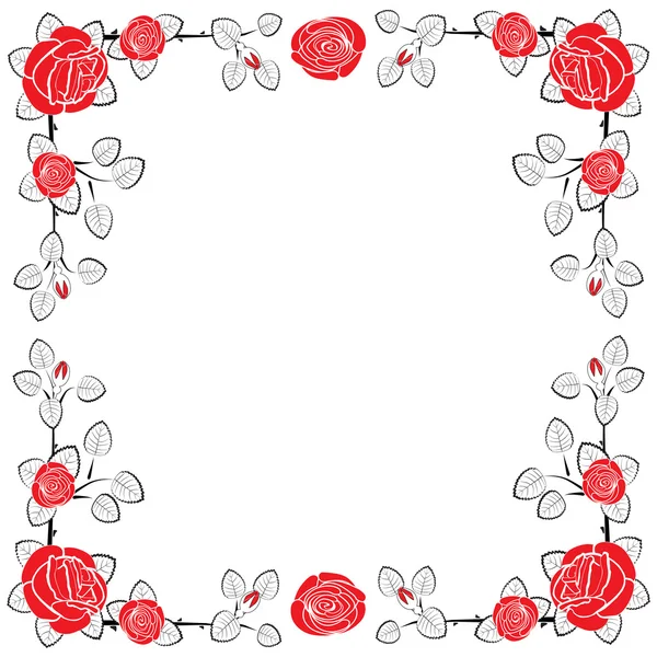 绘制的玫瑰卡 — 图库矢量图片