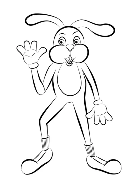 Cute cartoon bunny — Stock Vector