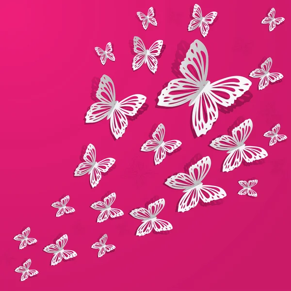 Abstraktní pozadí s motýly — Stockový vektor