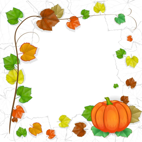 Thanksgiving background with pumpkin — Stock Vector