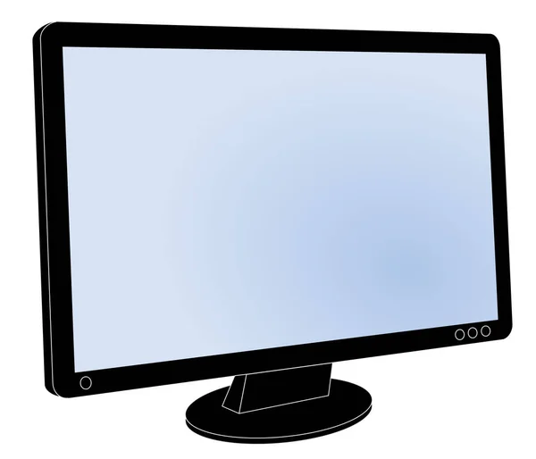 Lcd Flat Screen Computer Monitor Screen Blank — Stockfoto