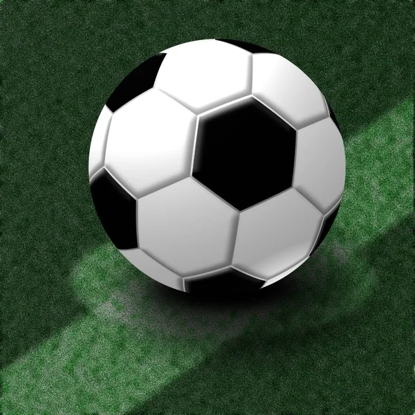 Futball labda (a vágógörbéket) — Stock Fotó
